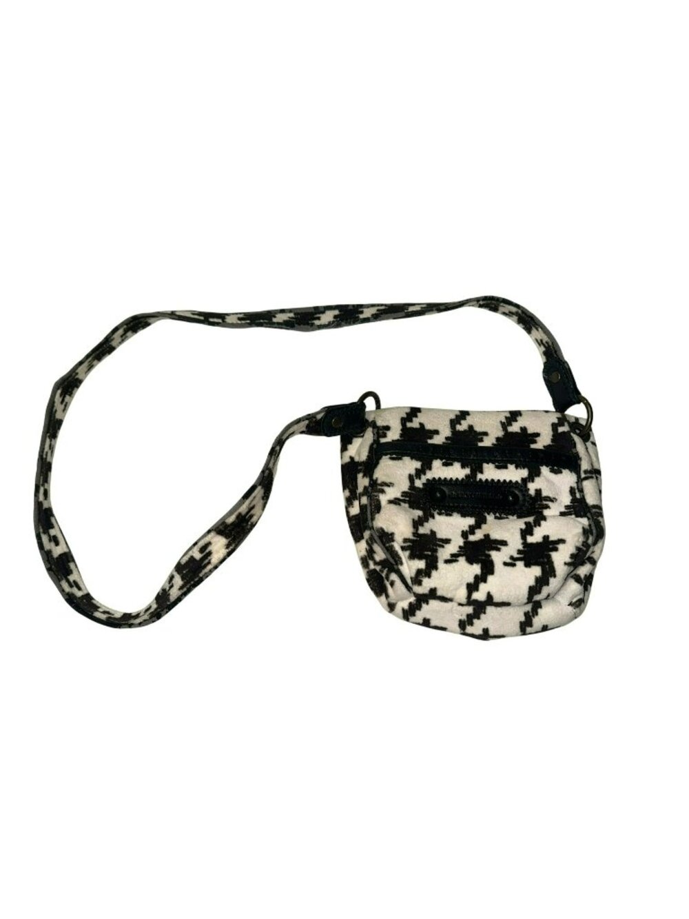 VTG Y2K Juicy Couture Small Houndstooth Mini Crossbody 7" x 8" RARE
